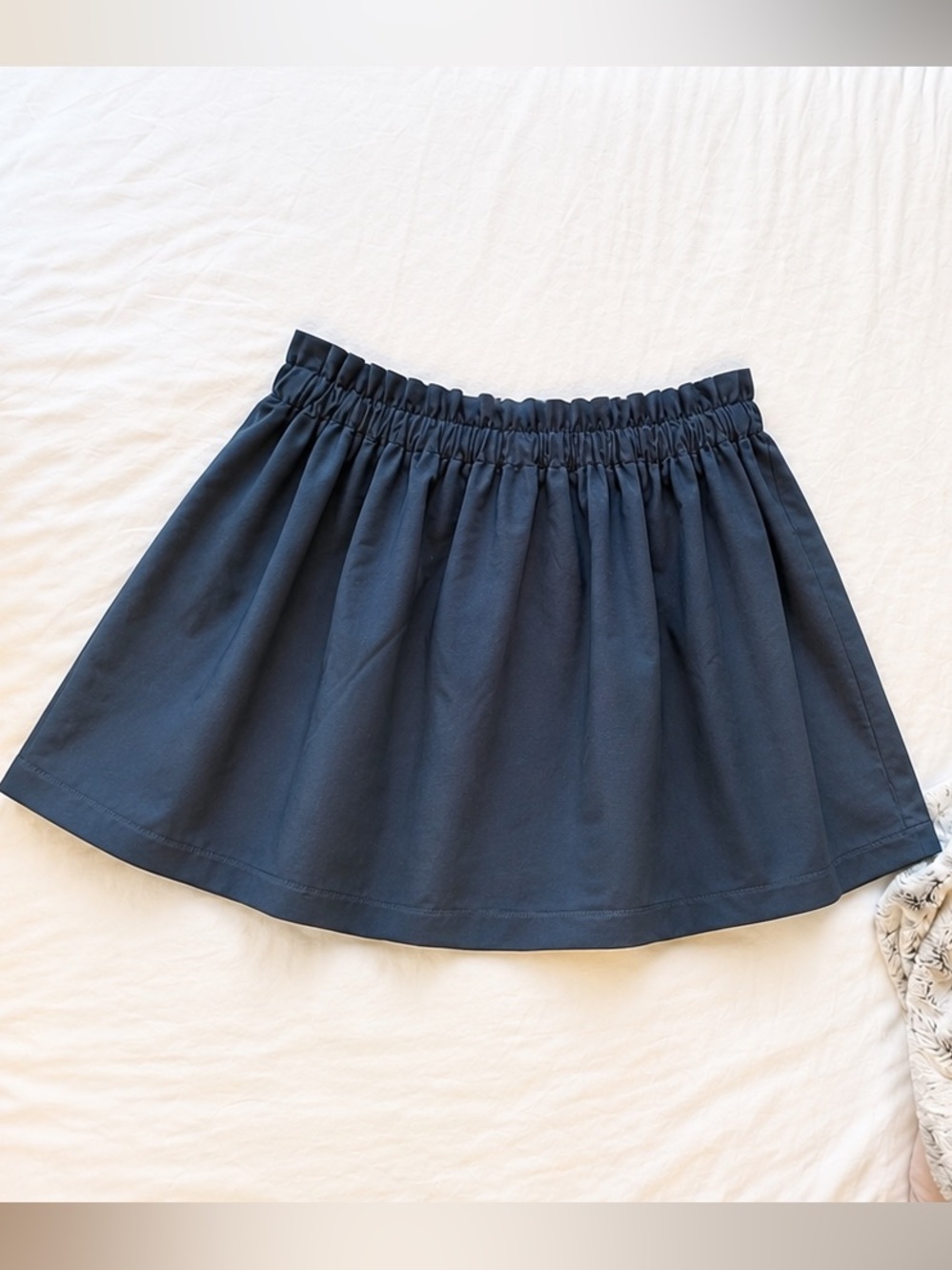 Zara Mini Skirt Womens Paperbag Waist Dark Academia S Black Cotton Blend